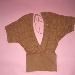 Tan glitter sweater